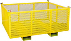 Machining & Welding - 60" Long x 48" Wide x 24" High Steel Basket-Style Bulk Container - 2,500 Lb. Load Capacity - A1 Tooling