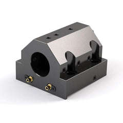 Global CNC Industries - Turret & VDI Tool Holders; Type: Mori ID Block ; Clamping System: 102mm X 80mm ; Tool Axis: ID ; Through Coolant: No ; Additional Information: 4 Mounting Holes - Exact Industrial Supply