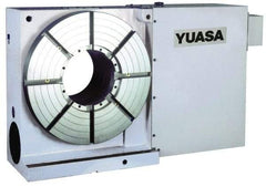 Yuasa - 1 Spindle, 25 Max RPM, 15.75" Table Diam, 2 hp, Horizontal & Vertical CNC Rotary Indexing Table - 500 kg (1100 Lb) Max Horiz Load, 281.94mm Centerline Height - A1 Tooling