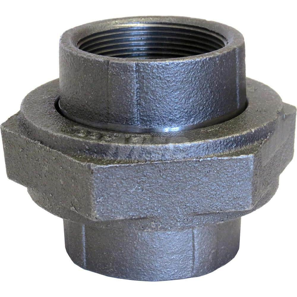 Black Union: 3/4″, 300 psi, Threaded Malleable Iron, Galvanized Finish, Class 300