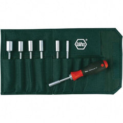 Wiha - 8 Piece, 5 to 10mm Nut Driver Set - Standard Shaft, Cushion Grip Handle - A1 Tooling