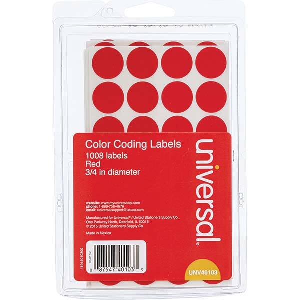 UNIVERSAL - Labels, Ribbons & Tapes Type: Color Coding Labels Color: Red - A1 Tooling