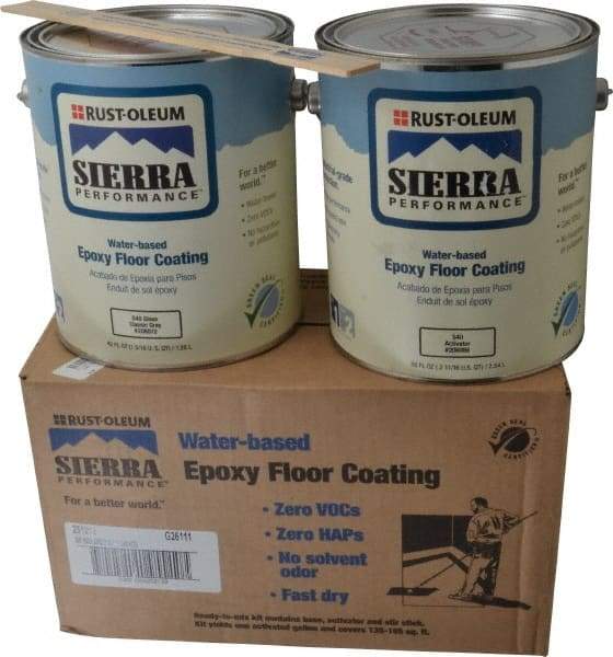 Rust-Oleum - 1 Gal Can Classic Gray Floor Coating - 230 to 340 Sq Ft/Gal Coverage - A1 Tooling