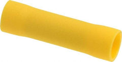 Thomas & Betts - 12 to 10 AWG Compatible, Vinyl Fully Insulated, Crimp-On Butt Splice Terminal - Copper Contacts, 1.024" OAL, Yellow - A1 Tooling