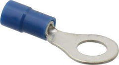 Thomas & Betts - 16-14 AWG Partially Insulated Crimp Connection Circular Ring Terminal - 1/4" Stud, 1.094" OAL x 0.472" Wide, Tin Plated Copper Contact - A1 Tooling