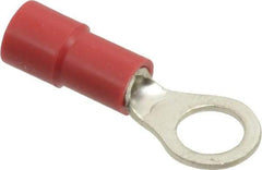 Thomas & Betts - 22-16 AWG Partially Insulated Crimp Connection Circular Ring Terminal - #10 Stud, 0.858" OAL x 0.315" Wide, Tin Plated Copper Contact - A1 Tooling