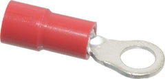 Thomas & Betts - 22-16 AWG Partially Insulated Crimp Connection Circular Ring Terminal - #8 Stud, 0.803" OAL x 0.26" Wide, Tin Plated Copper Contact - A1 Tooling