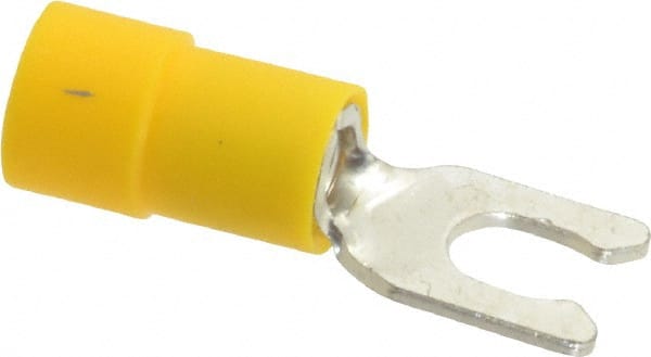 Thomas & Betts - #8 Stud, 12 to 10 AWG Compatible, Partially Insulated, Crimp Connection, Locking Fork Terminal - A1 Tooling