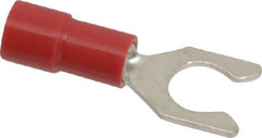 Thomas & Betts - #10 Stud, 22 to 18 AWG Compatible, Partially Insulated, Crimp Connection, Locking Fork Terminal - A1 Tooling