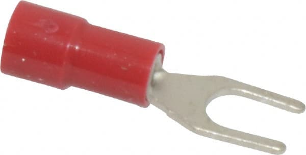 Thomas & Betts - #8 Stud, 22 to 16 AWG Compatible, Partially Insulated, Crimp Connection, Standard Fork Terminal - A1 Tooling