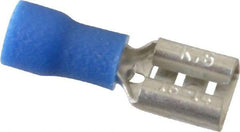 Thomas & Betts - 16 to 14 AWG, Vinyl, Fully Insulated, Female Wire Disconnect - 1/4 Inch Wide Tab, Blue, RoHS Compliant, UL 94 V-0 - A1 Tooling