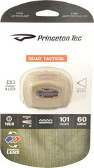 Princeton Tec - Red LED Bulb, 78 Lumens, Hands-free Flashlight - Tan Plastic Body, 3 AAA Batteries Not Included - A1 Tooling