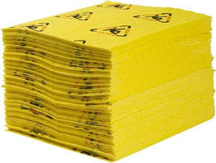 Brady SPC Sorbents - 60 Gal Capacity per Package, Chemical/Hazmat Mat - 19" Long x 15" Wide, Yellow, Polypropylene - A1 Tooling