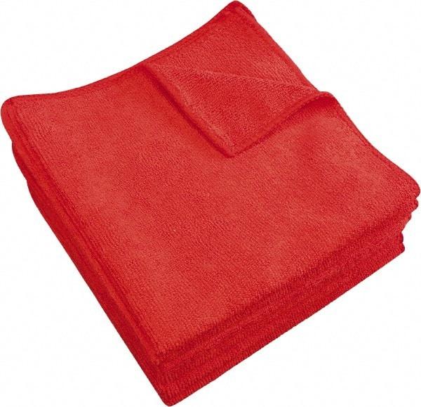 PRO-SOURCE - Reusable Microfiber Wipes - 12" x 12" Sheet Size, Red - A1 Tooling