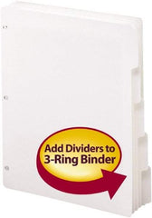 SMEAD - 8 1/2 x 11" 5 Tabs, 3-Hole Punched, Tab Divider - White - A1 Tooling