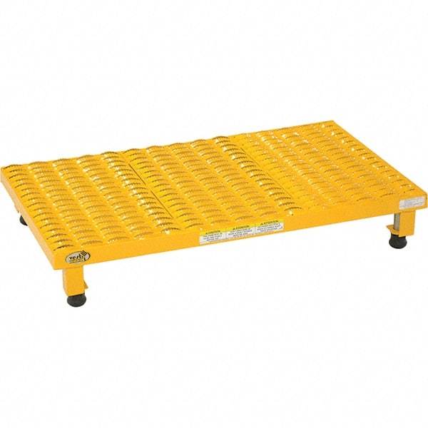 Vestil - 5" High x 19" Wide x 36" Deep, Yellow Step Stand - Steel, 500 Lb Capacity - A1 Tooling