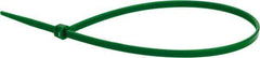 Value Collection - 9.8" Long Green Nylon Standard Cable Tie - 40 Lb Tensile Strength, 70mm Max Bundle Diam - A1 Tooling