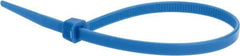 Value Collection - 8" Long Blue Nylon Standard Cable Tie - 50 Lb Tensile Strength, 54mm Max Bundle Diam - A1 Tooling