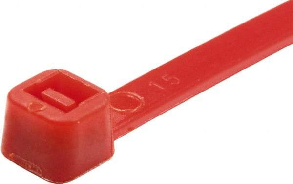 Value Collection - 8" Long Red Nylon Standard Cable Tie - 50 Lb Tensile Strength, 54mm Max Bundle Diam - A1 Tooling