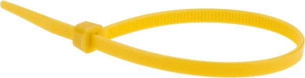 Value Collection - 8" Long Yellow Nylon Standard Cable Tie - 50 Lb Tensile Strength, 54mm Max Bundle Diam - A1 Tooling