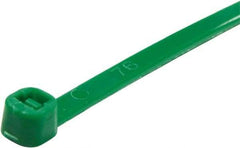 Value Collection - 6" Long Green Nylon Standard Cable Tie - 40 Lb Tensile Strength, 38mm Max Bundle Diam - A1 Tooling