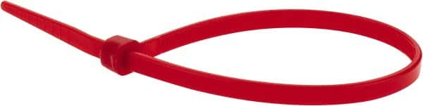 Value Collection - 6" Long Red Nylon Standard Cable Tie - 40 Lb Tensile Strength, 38mm Max Bundle Diam - A1 Tooling