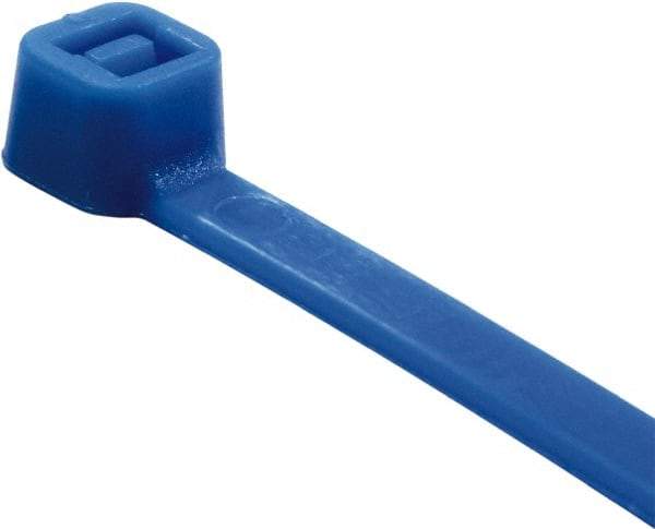 Value Collection - 6" Long Blue Nylon Standard Cable Tie - 40 Lb Tensile Strength, 38mm Max Bundle Diam - A1 Tooling