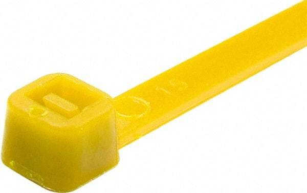 Value Collection - 4" Long Yellow Nylon Standard Cable Tie - 18 Lb Tensile Strength, 21mm Max Bundle Diam - A1 Tooling