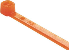 Value Collection - 6" Long Orange Nylon Standard Cable Tie - 40 Lb Tensile Strength, 38mm Max Bundle Diam - A1 Tooling