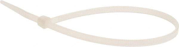 Value Collection - 8" Long Natural (Color) Nylon Standard Cable Tie - 40 Lb Tensile Strength, 54mm Max Bundle Diam - A1 Tooling