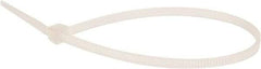 Value Collection - 6.3" Long Natural (Color) Nylon Standard Cable Tie - 18 Lb Tensile Strength, 40mm Max Bundle Diam - A1 Tooling