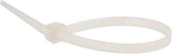 Value Collection - 4" Long Natural (Color) Nylon Standard Cable Tie - 18 Lb Tensile Strength, 21mm Max Bundle Diam - A1 Tooling