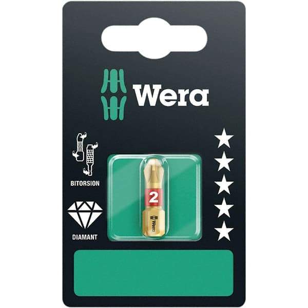 Wera - #1, Phillips Screwdriver Bit - 1/4" Drive, 1" OAL - A1 Tooling