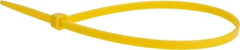 Value Collection - 11" Long Yellow Nylon Standard Cable Tie - 50 Lb Tensile Strength, 81mm Max Bundle Diam - A1 Tooling