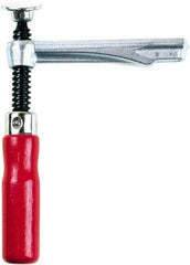 Bessey - 1,450 Lb Clamping Pressure, Steel, Straight Handle, SLV Bar & Pipe Clamping Arm - 4-3/4" Throat Depth - A1 Tooling