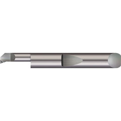 Boring Bar: 0.11″ Min Bore, 3/4″ Max Depth, Right Hand Cut, Solid Carbide 3/16″ Shank Dia, 2″ OAL, 0.004″ Corner Radius