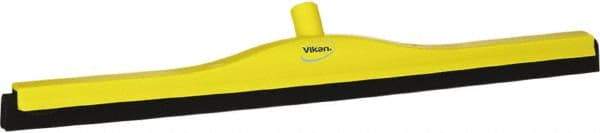 Vikan - 28" Foam Rubber Blade Bench Squeegee - Double Edge, Yellow, Plastic Holder - A1 Tooling