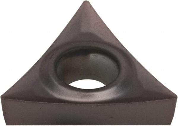 Kennametal - TCGT21.51 HP Grade KCU10 Carbide Turning Insert - AlTiN Finish, 60° Triangle, 1/4" Inscr Circle, 3/32" Thick, 1/64" Corner Radius - A1 Tooling