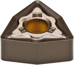 Kennametal - WNMG433 MP Grade KCP10 Carbide Turning Insert - TiN Finish, 80° Trigon, 1/2" Inscr Circle, 3/16" Thick, 3/64" Corner Radius - A1 Tooling