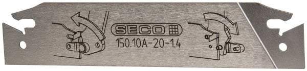 Seco - 0.843" Blade Height, 0.047" Blade Width, 4.72" OAL, Neutral Cut, Double End Indexable Cut-Off Blade - 150.10A Blade, 150.10 Series - A1 Tooling