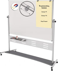 MasterVision - 48" High x 72" Wide Gold Ultra Enameled Steel Magnetic Marker Board - Aluminum Frame, 78-1/2" Deep - A1 Tooling