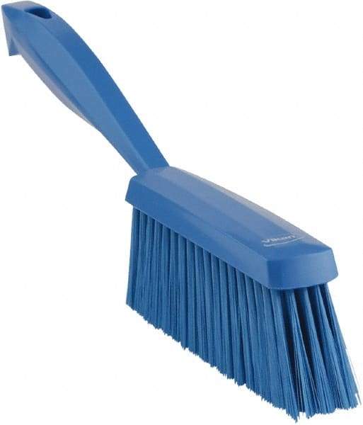 Vikan - 14" OAL, Polyester Staple Set Bench Brush - 2" Bristle Length, 6-3/8" Long Head, Blue - A1 Tooling