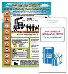 NMC - GHS General Safety & Accident Prevention Training Kit - English, 18" Wide x 24" High, White Background, Includes What is GHS Poster & Booklets - A1 Tooling