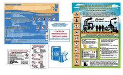 NMC - GHS General Safety & Accident Prevention Training Kit - Spanish, 18" Wide x 24" High, White Background, Includes What is GHS Poster, GHS Pictogram, Booklets, Wallet Cards - A1 Tooling