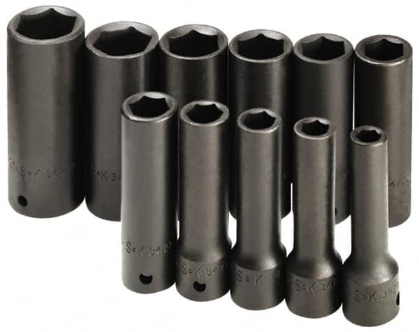 SK - 10 Piece 1/2" & 3/4" Drive Deep Well Impact Socket Set - A1 Tooling