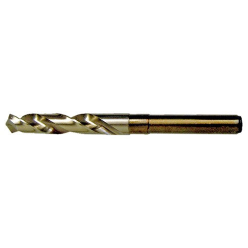 31/32 RHS / RHC HSS-CO 8% (M42) 118 Degree Split Point 1/2″ Reduced Shank Silver & Deming Drill - Straw / Gold Oxide - Exact Industrial Supply