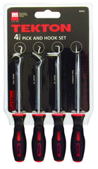 4 Piece - Hose Remover Set - Includes: 4 Hose Removers with long and short; standard and offset hooks - Long pullers are 13" long - A1 Tooling