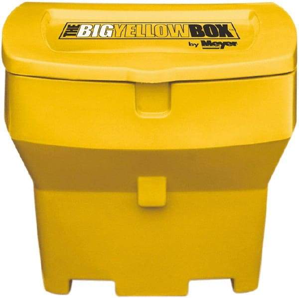 Meyer Products - 600 Lb Load Capacity Yellow Polymer Cargo Box - Stacking, 32" Long x 23" Wide x 20" High, Lid Included - A1 Tooling