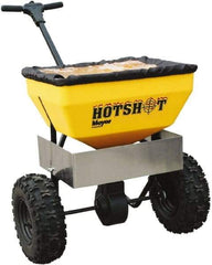 Meyer Products - 70 Lb Carbon Steel & Polypropylene Walk Behind Broadcast Landscape Spreader - 13" Pneumatic Wheels - A1 Tooling