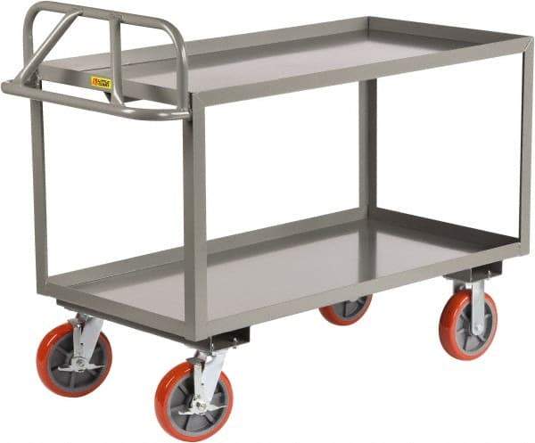 Little Giant - 3,600 Lb Capacity, 30" Wide x 65-1/2" Long x 42" High Shelf Cart - 2 Shelf, Steel - A1 Tooling